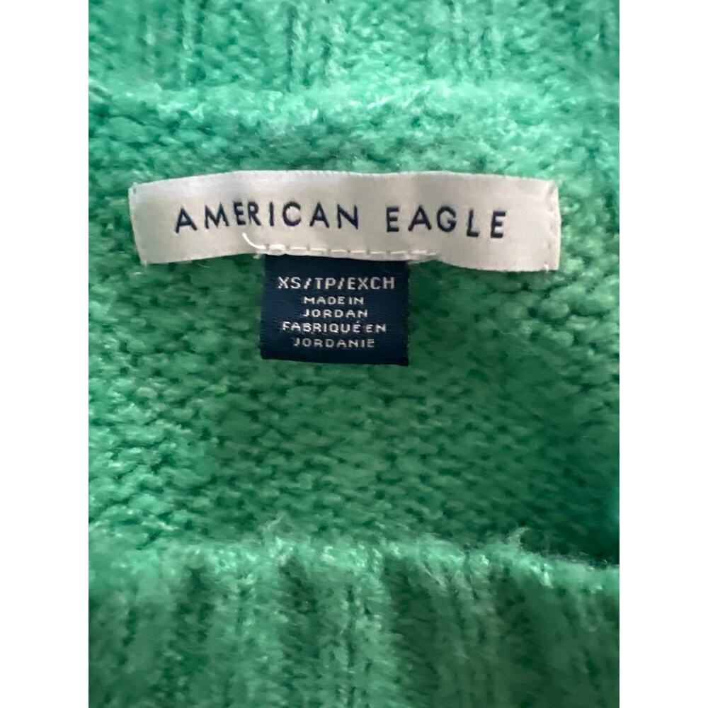 American Eagle Woah So Soft Cable Knit Sweater Green Size XS - Picture 6 of 8